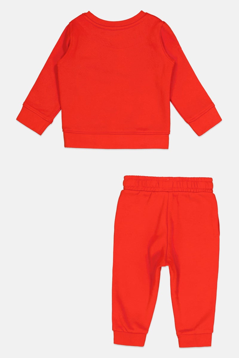 Franklin Marshall Toddlers Boy 2 Piece Graphic Print Sweatshirt And Sweatpants, Orange - Image 2